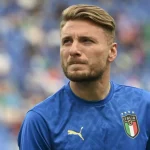 Football player Immobile - An icon of sharpness and an unyielding fighting spirit.