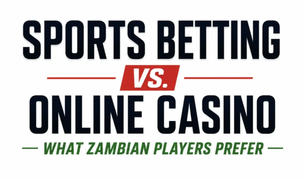 What players in Zambia prefer: sports betting or online casinos?